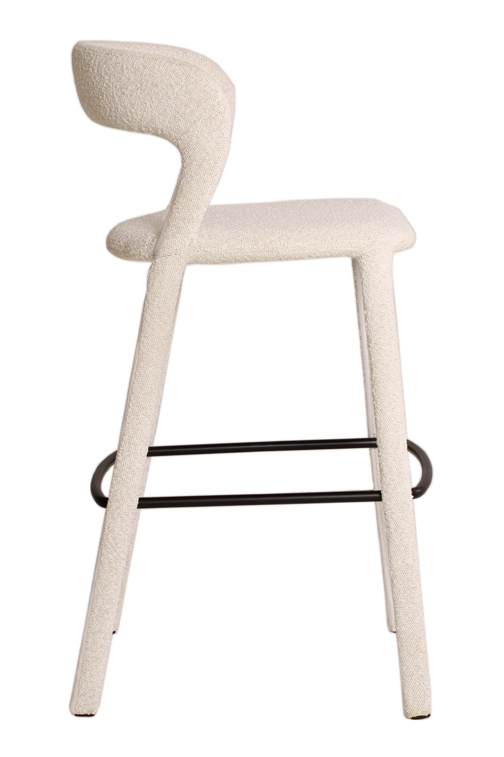 Off-White Bouclé Bar Stool | Andrew Martin Mian | Oroa.com