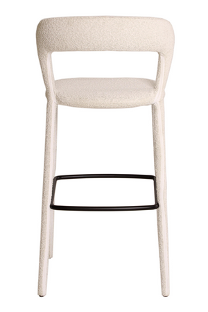 Off-White Bouclé Bar Stool | Andrew Martin Mian | Oroa.com