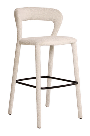 Off-White Bouclé Bar Stool | Andrew Martin Mian | Oroa.com