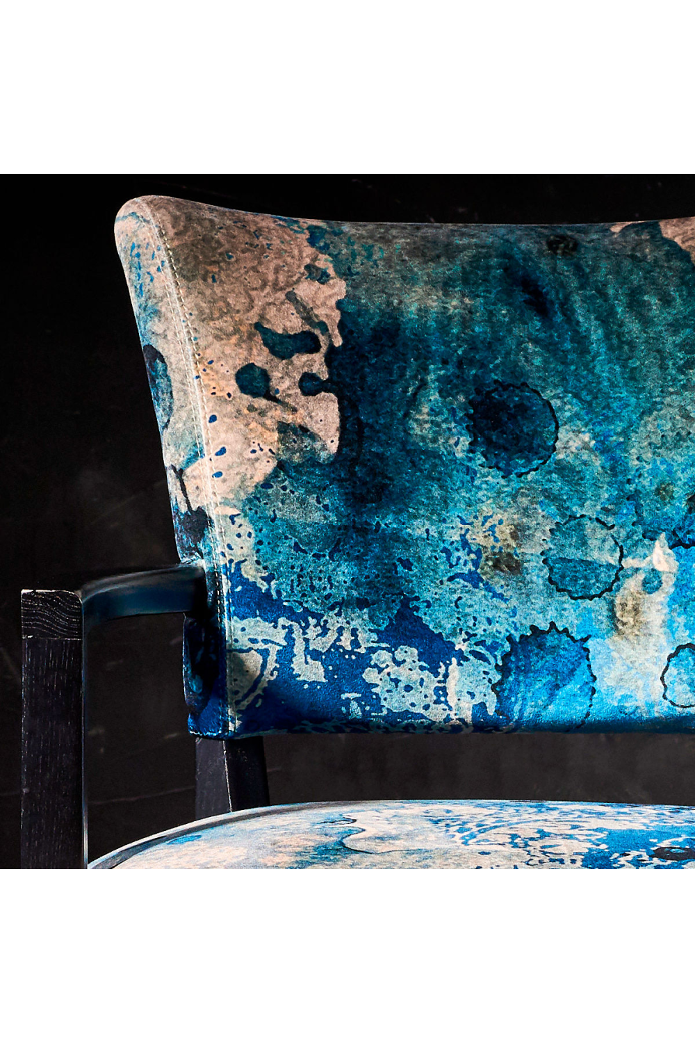 Printed Velvet Dining Armchair | Andrew Martin Mimi | Oroa.com