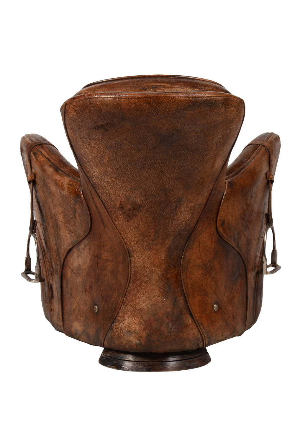 Brown Leather Equestarian Lounge Chair | Andrew Martin Saddle | Oroa.com