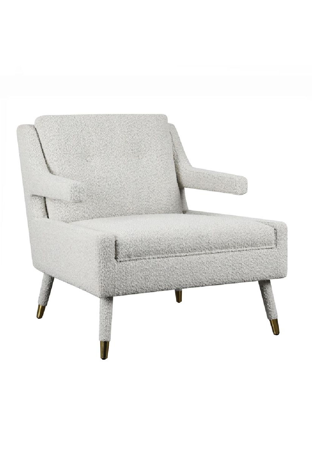 Gray Bouclé Retro Armchair | Andrew Martin Templar | Oroa.com