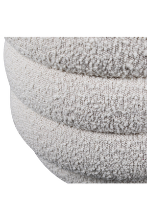 Cream Bouclé Round Ottoman | Andrew Martin Dura | Oroa.com
