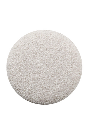 Cream Bouclé Round Ottoman | Andrew Martin Dura | Oroa.com