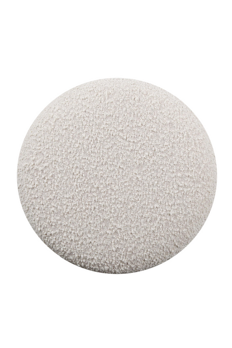 Cream Bouclé Round Ottoman | Andrew Martin Dura | Oroa.com