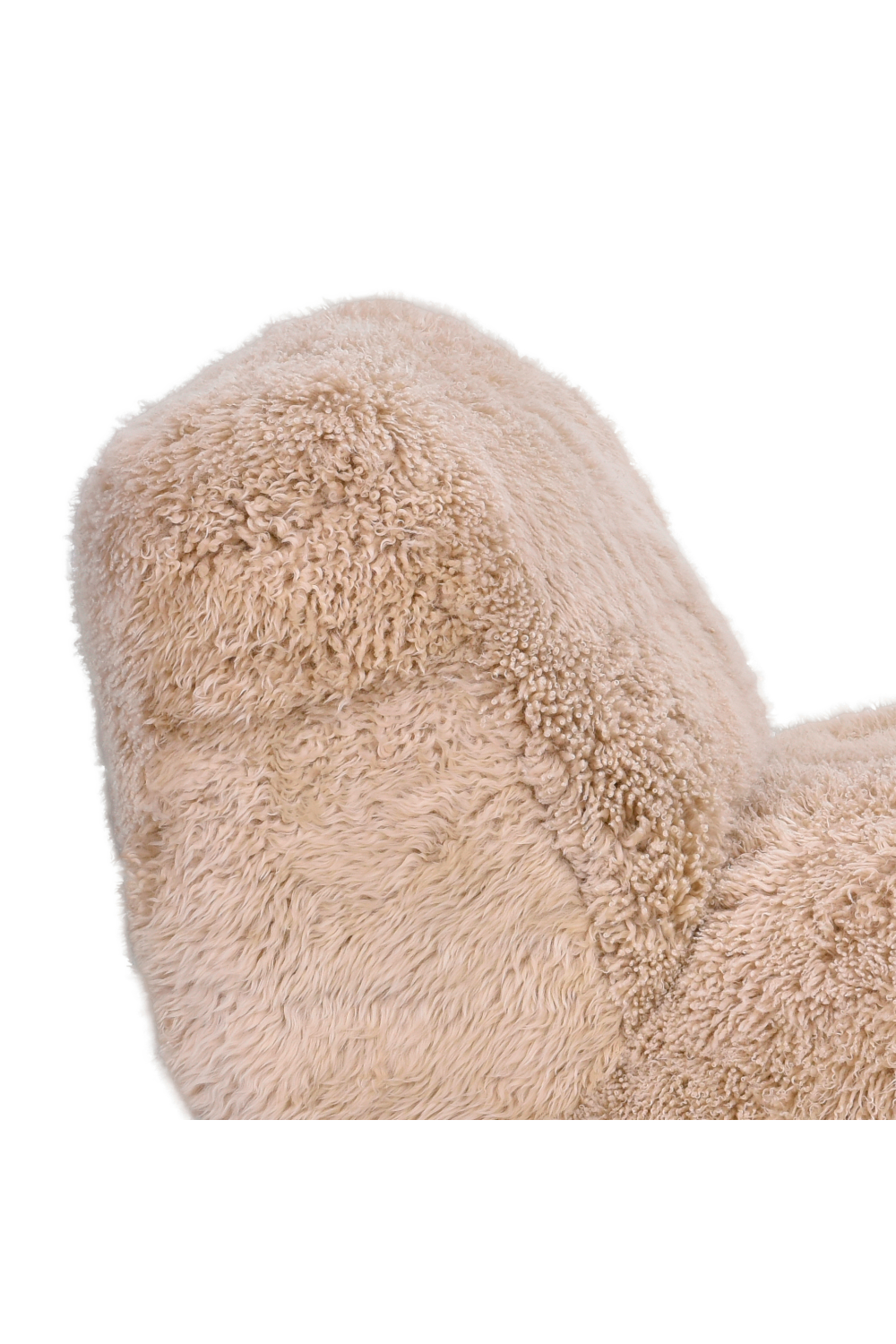 Beige Sheepskin Lounge Chair | Andrew Martin Shaggy Motion | Oroa.com