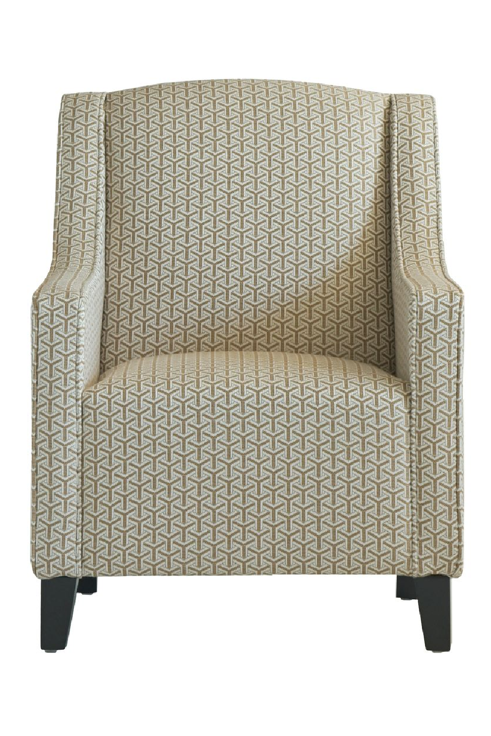 Neutral Geometric Lounge Armchair | Andrew Martin Finbar | Oroa.com