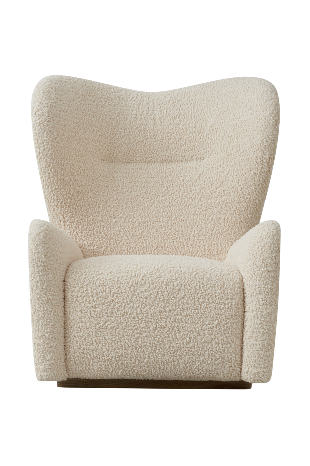 Bouclé Cream Winged Armchair | Andrew Martin Sherpa | Oroa.com