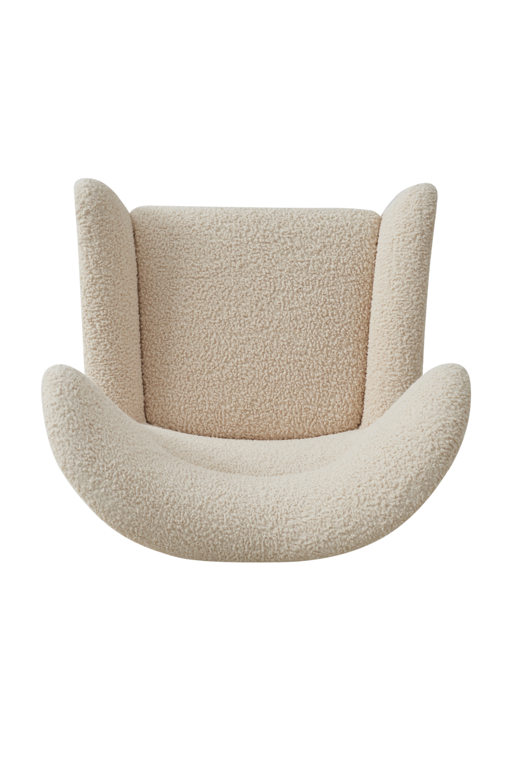 Bouclé Cream Winged Armchair | Andrew Martin Sherpa | Oroa.com