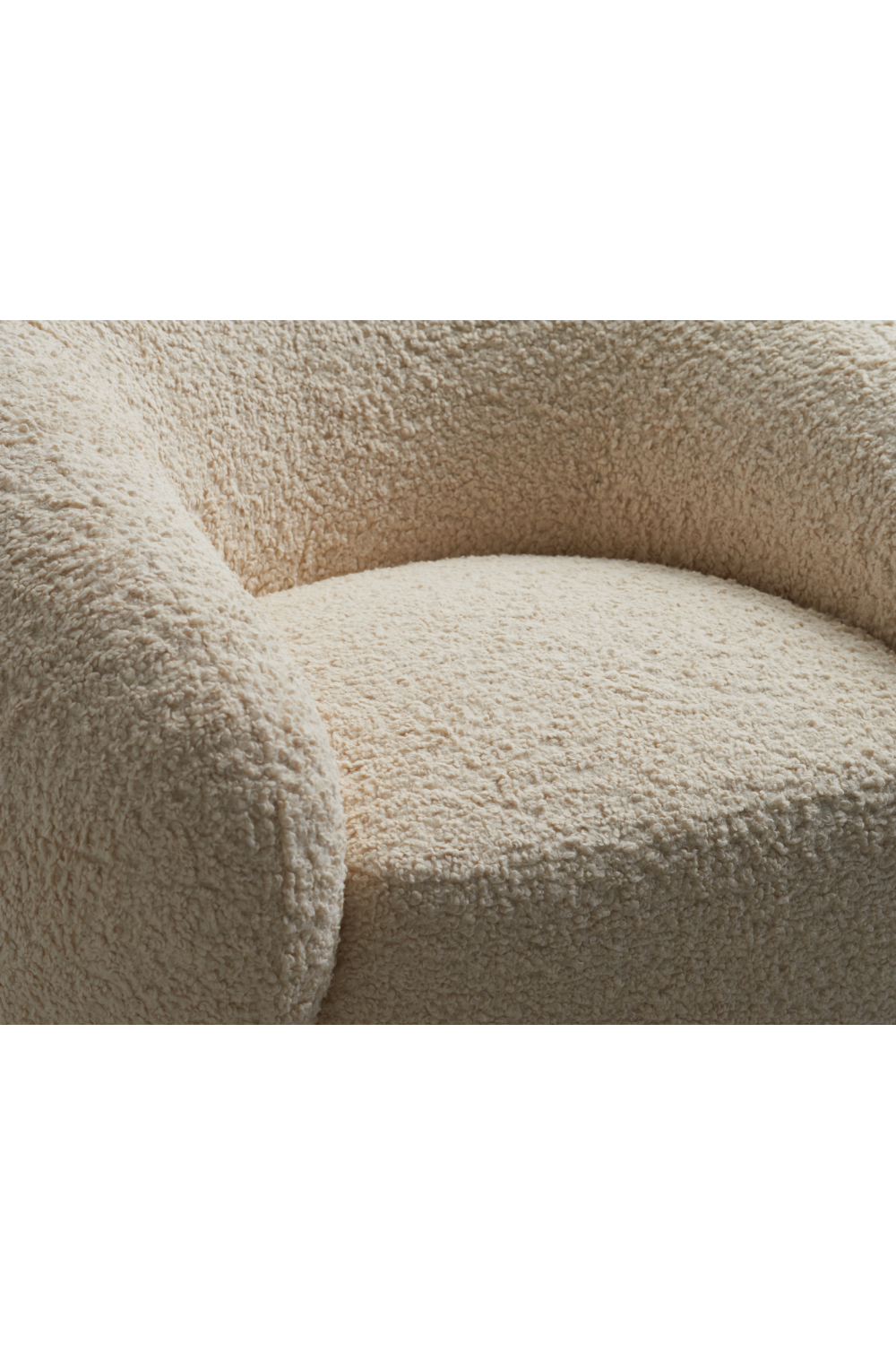 Ivory Bouclé Lounge Chair | Andrew Martin Karma | Oroa.com