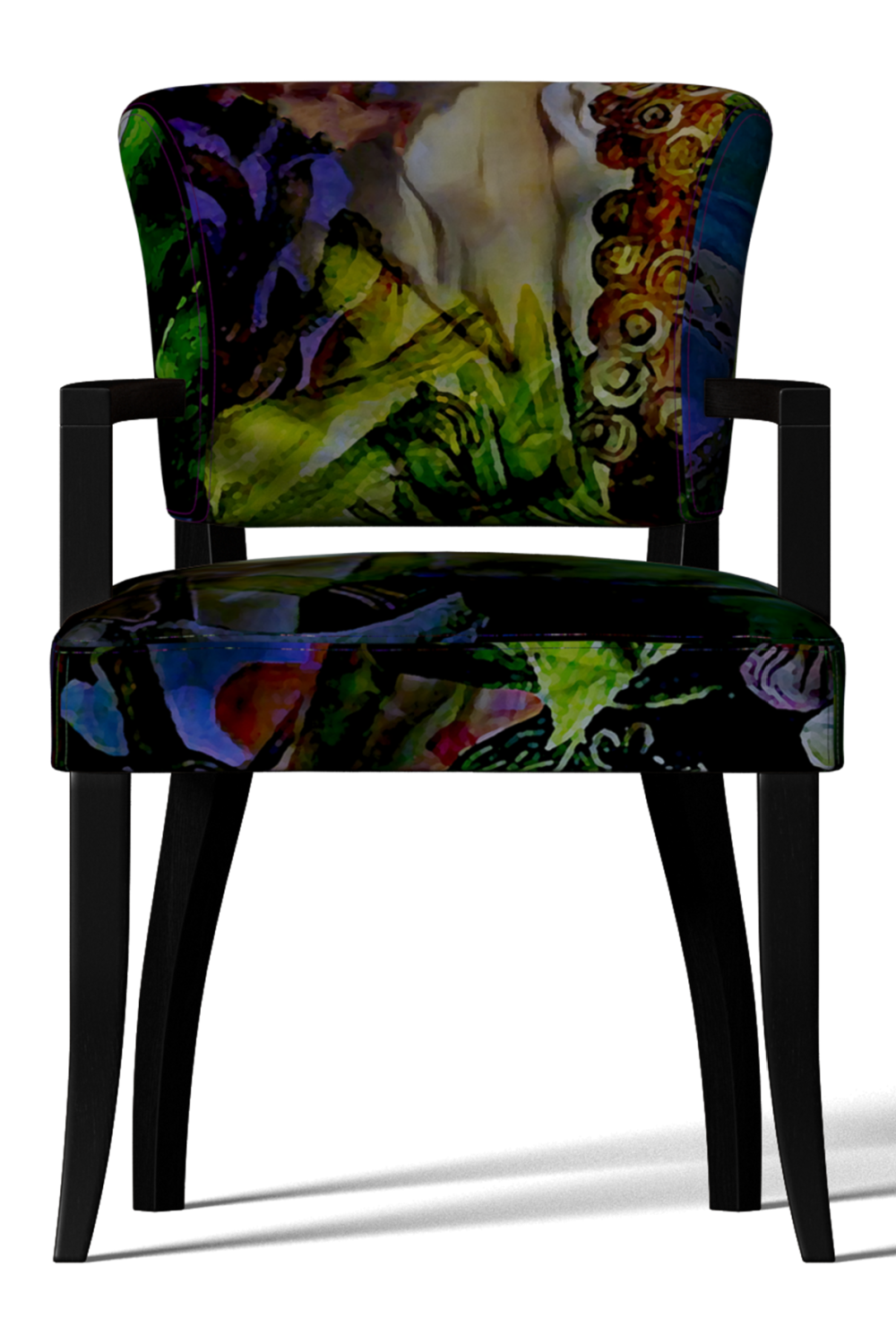 Printed Velvet Dining Armchair | Andrew Martin Mimi | Oroa.com