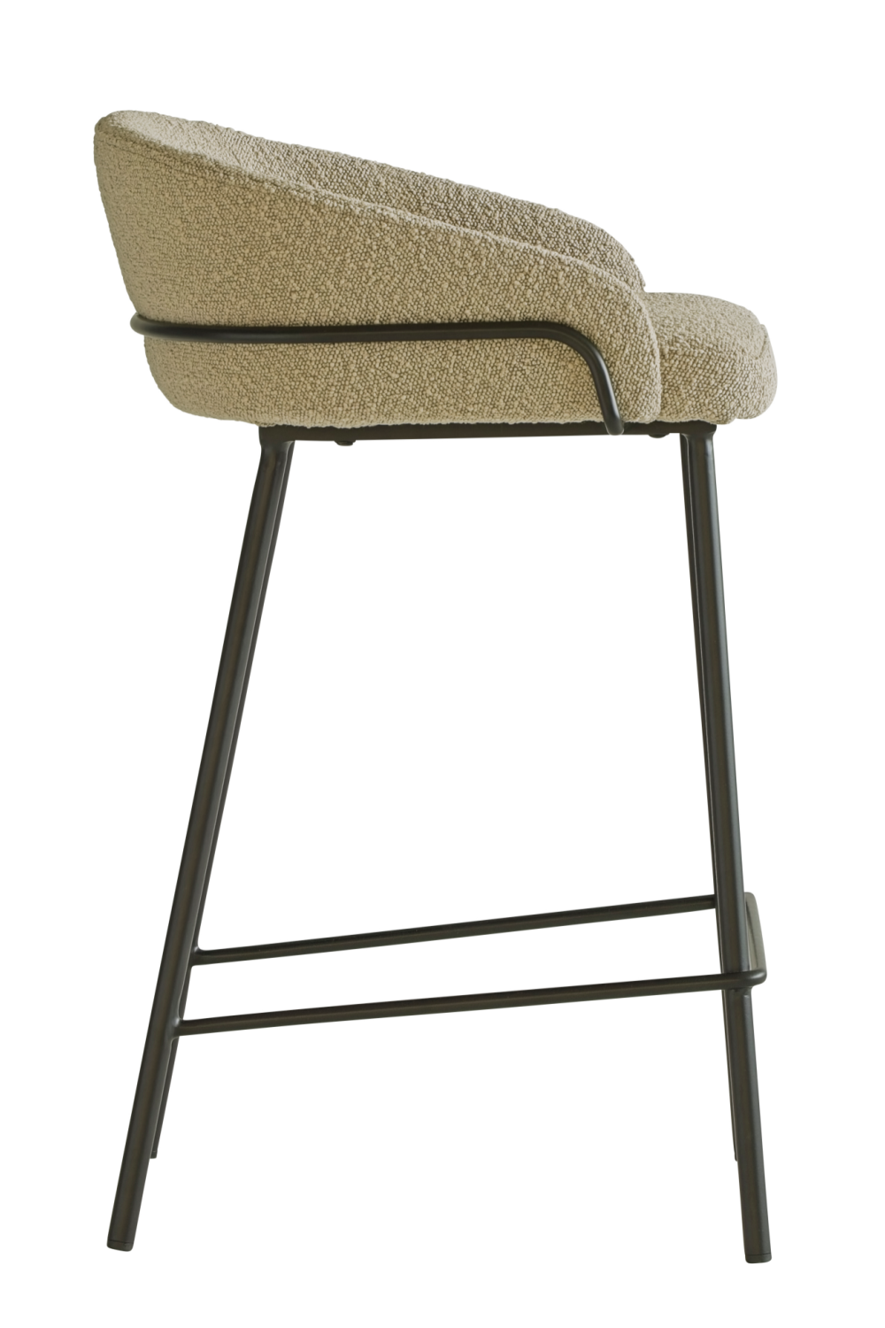 Beige Bouclé Bar Stool | Andrew Martin Cara | Oroa.com