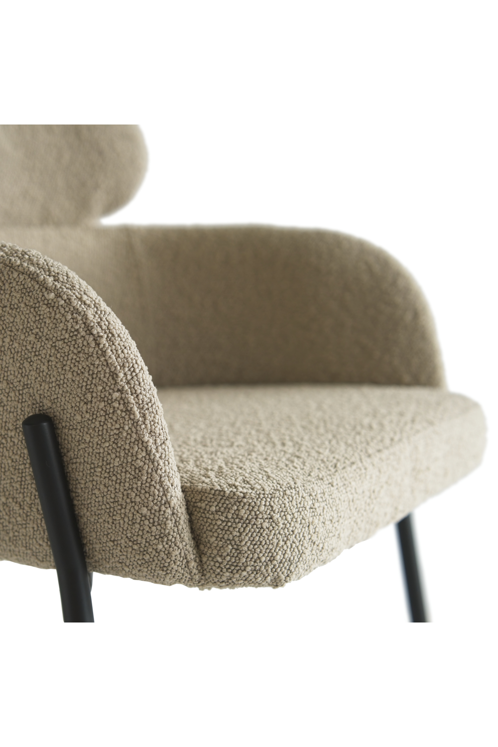 Beige Bouclé Tub Bar Stool | Andrew Martin Harry | Oroa.com