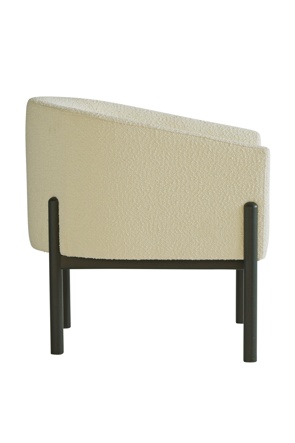 White Bouclé Tub Armchair | Andrew Martin Winnie | Oroa.com