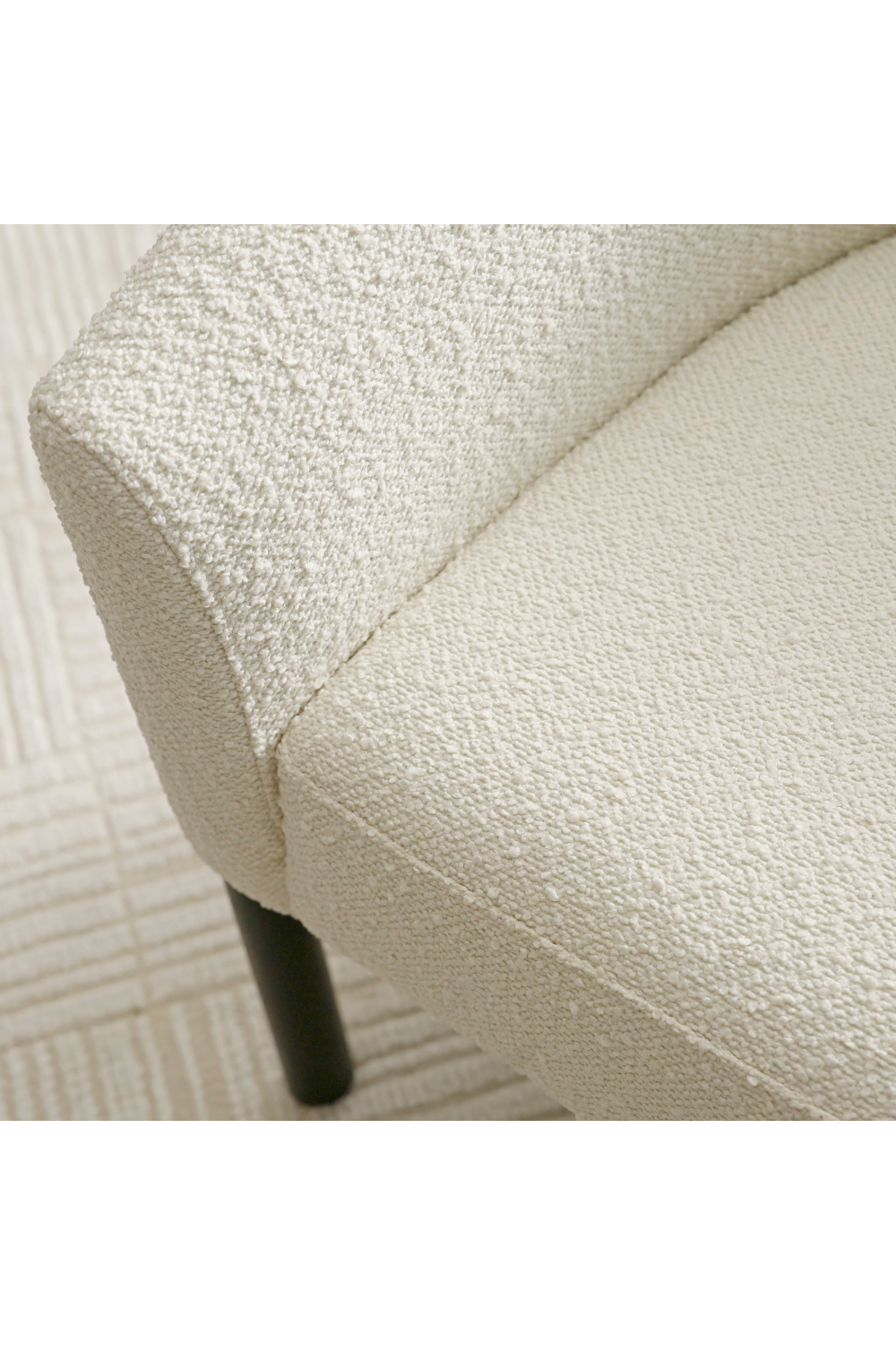 White Bouclé Tub Armchair | Andrew Martin Winnie | Oroa.com