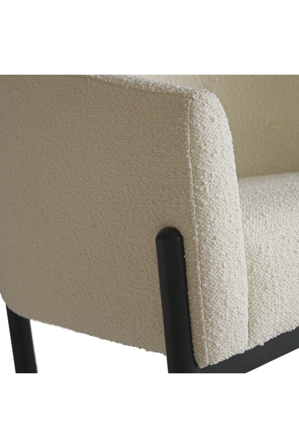 White Bouclé Tub Armchair | Andrew Martin Winnie | Oroa.com