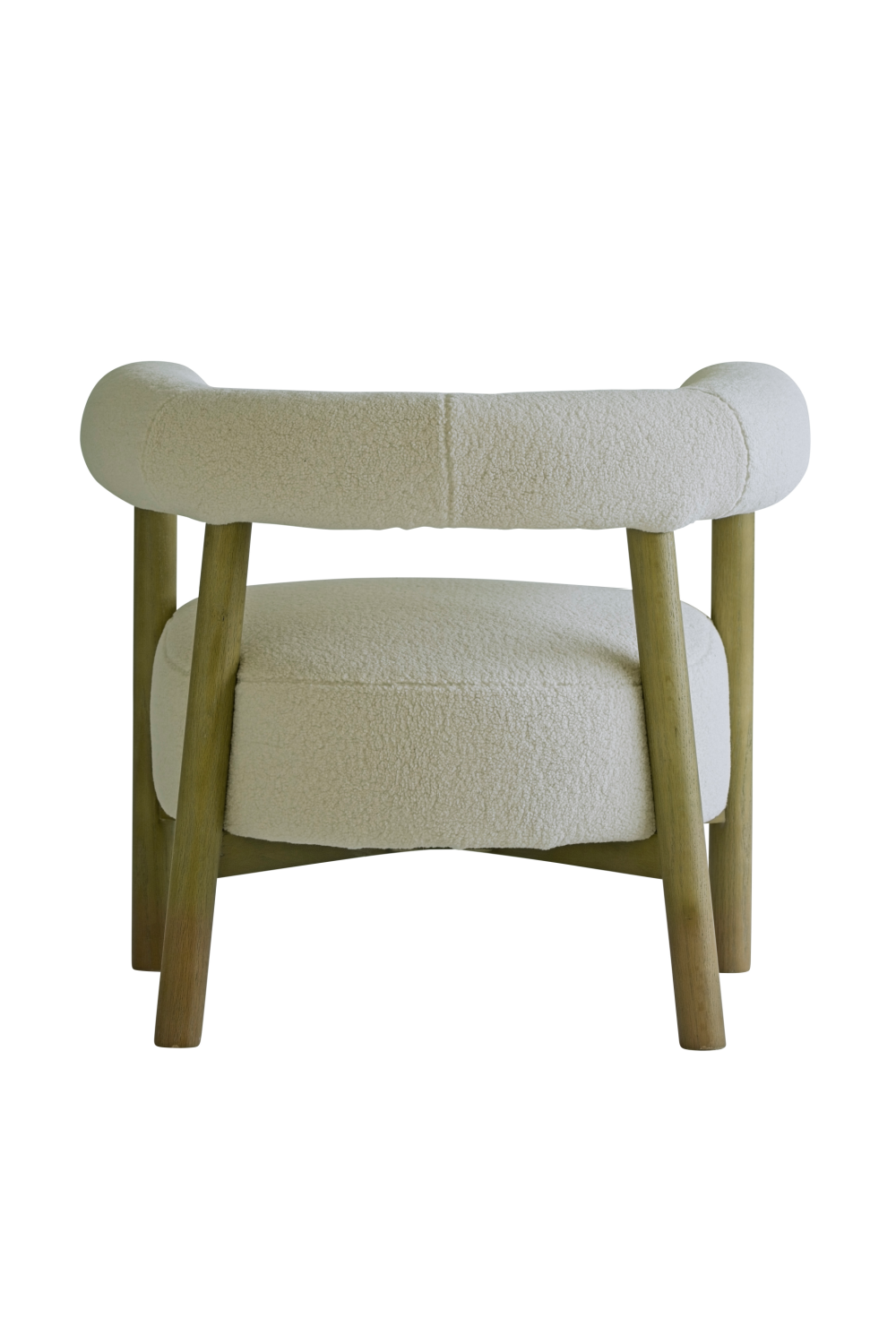 Cream Sheepskin Curved Armchair | Andrew Martin Rollo | Oroa.com