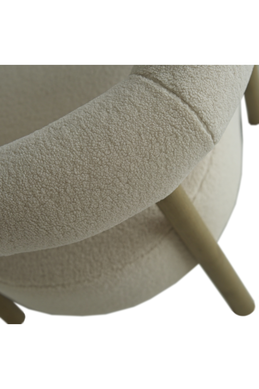 Cream Sheepskin Curved Armchair | Andrew Martin Rollo | Oroa.com