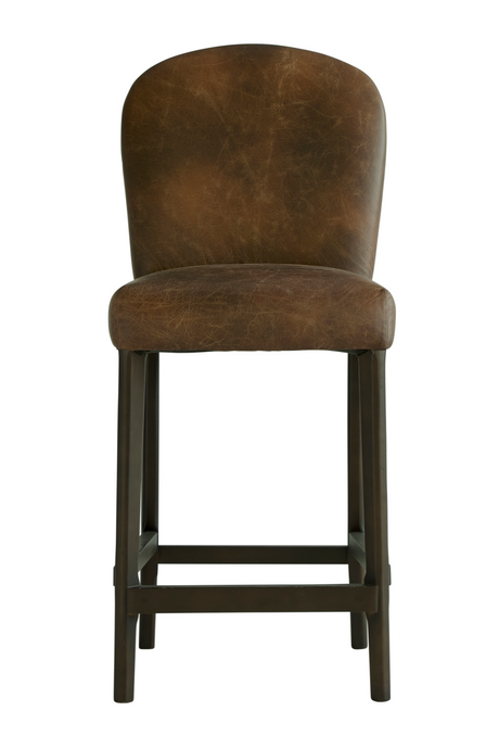 Brown Leather Bar Stool | Andrew Martin Nico | Oroa.com