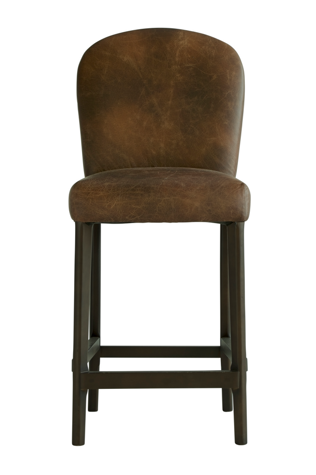 Brown Leather Bar Stool | Andrew Martin Nico | Oroa.com