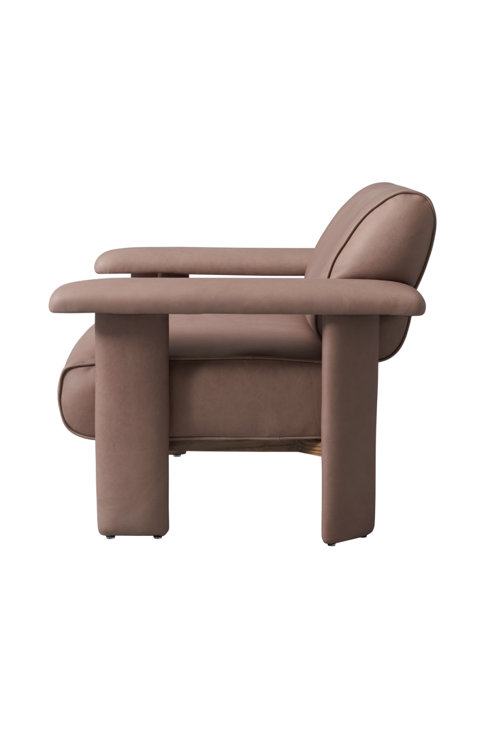 Taupe Leather Lounge Armchair | Andrew Martin Niro | Oroa.com