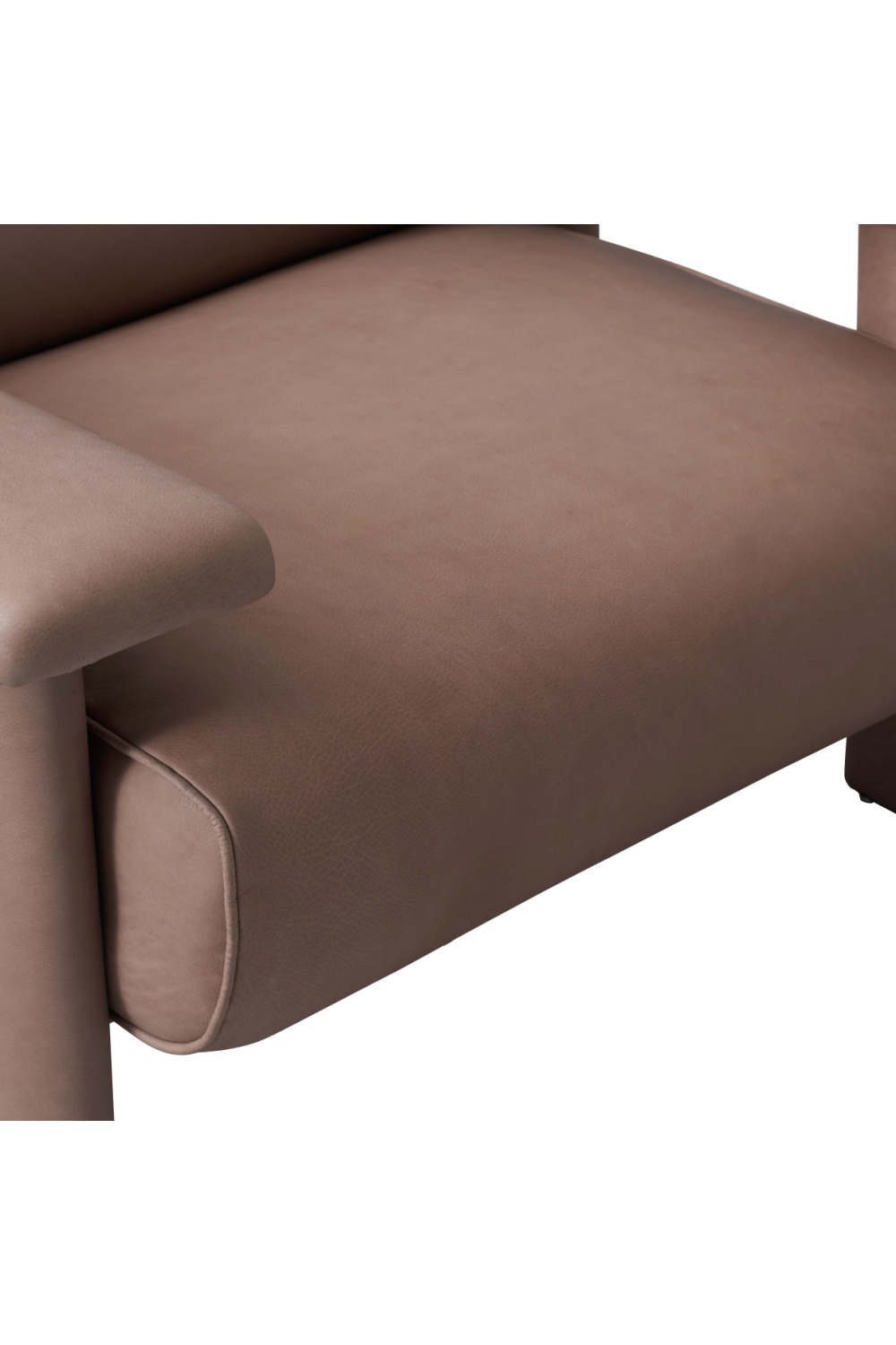 Taupe Leather Lounge Armchair | Andrew Martin Niro | Oroa.com