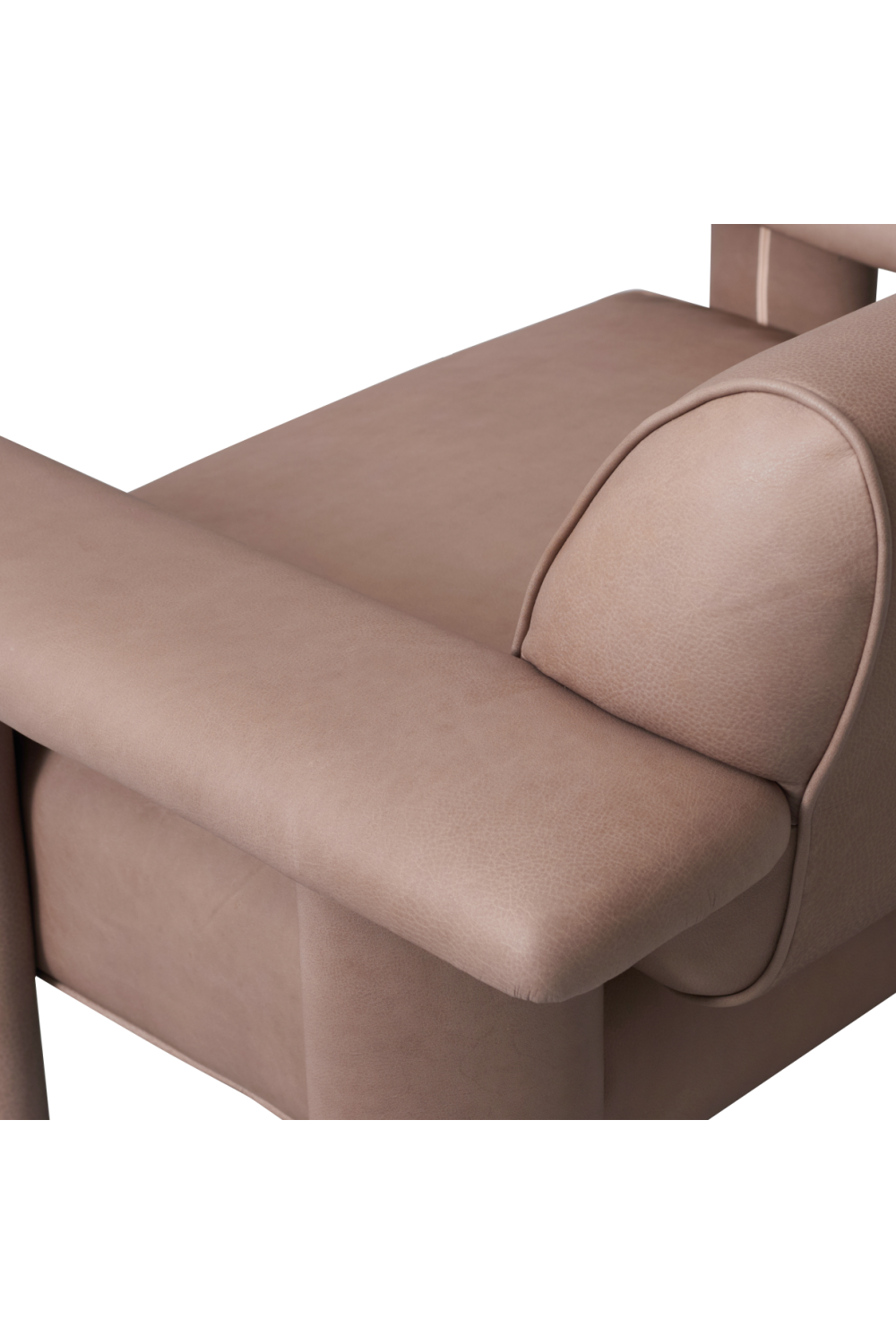 Taupe Leather Lounge Armchair | Andrew Martin Niro | Oroa.com