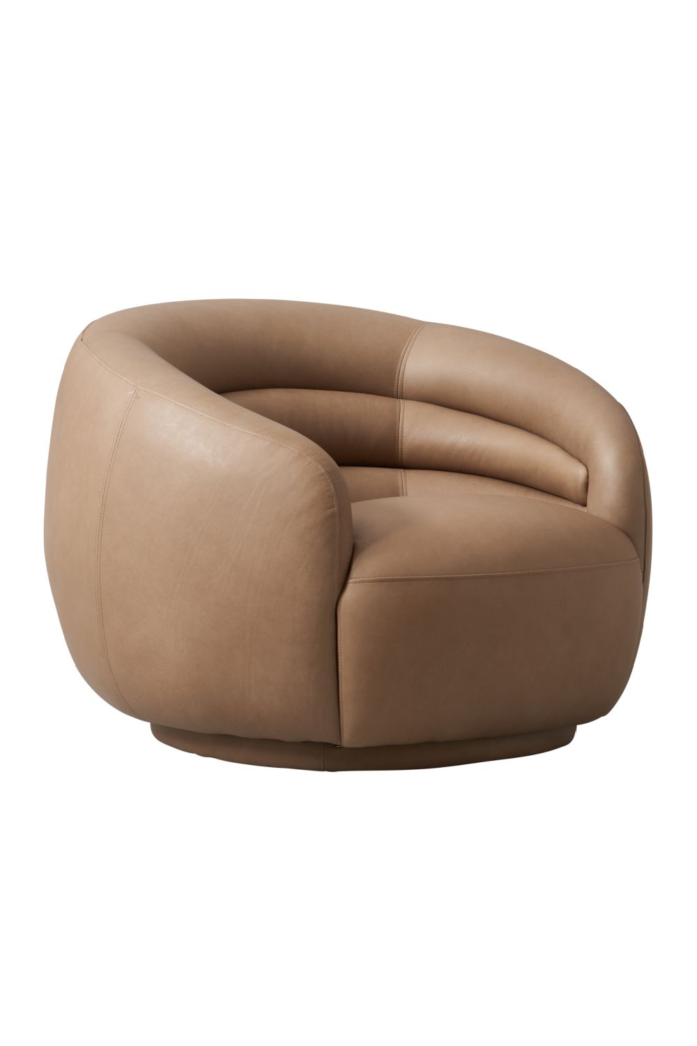 Taupe Leather Swivel Chair | Andrew Martin Haynes | Oroa.com