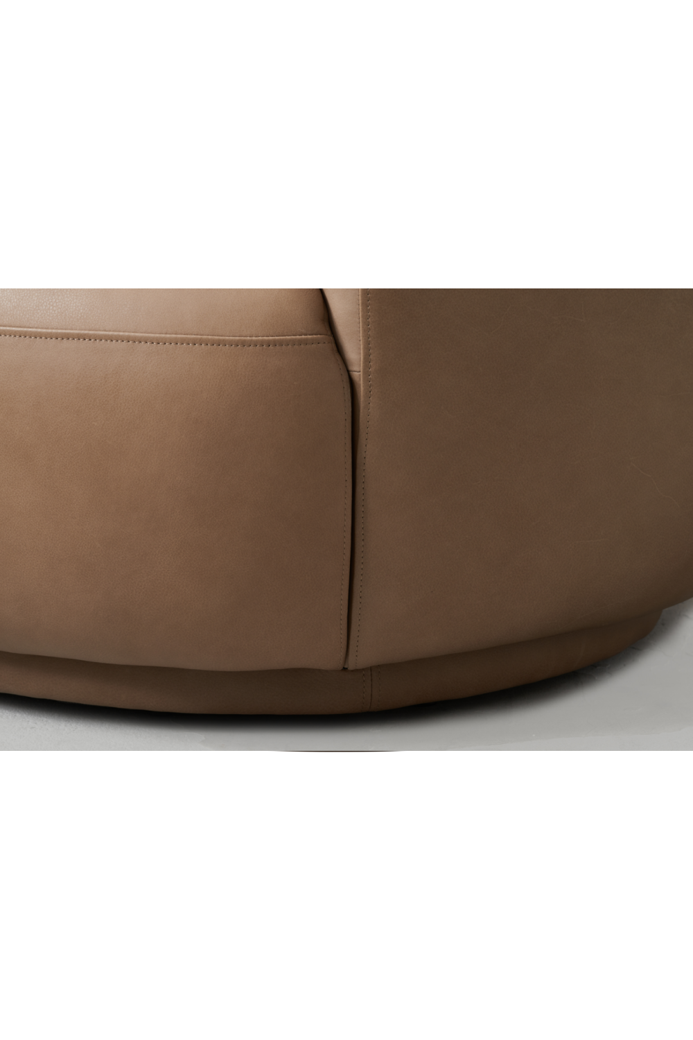 Taupe Leather Swivel Chair | Andrew Martin Haynes | Oroa.com