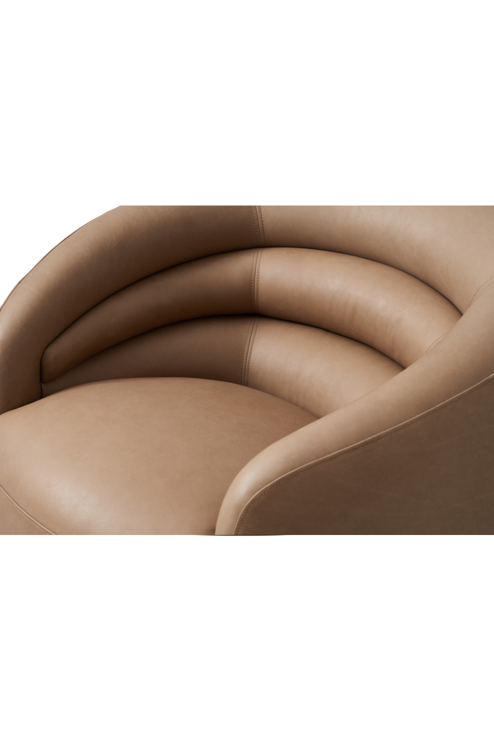 Taupe Leather Swivel Chair | Andrew Martin Haynes | Oroa.com