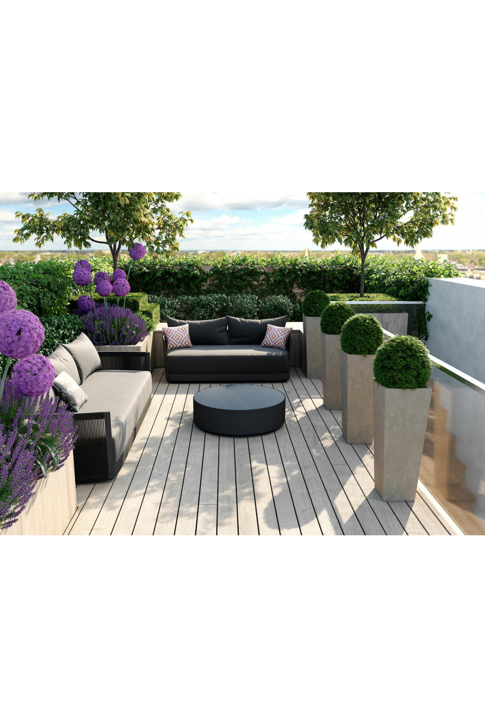 Round Ceramic Outdoor Coffee Table | Andrew Martin Bali | OROA