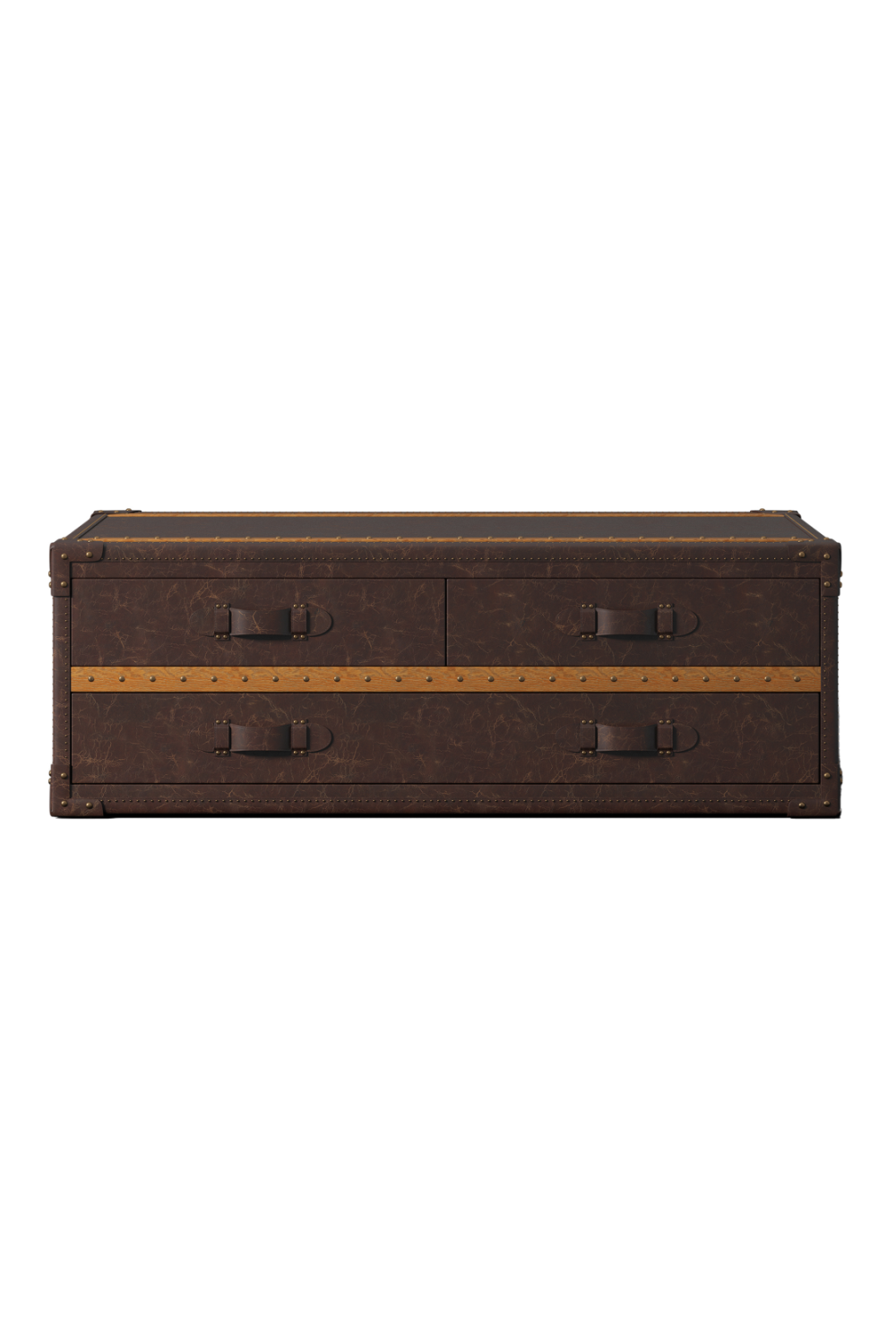 Vintage Leather Trunk Coffee Table | Andrew Martin Stonyhurst | Oroa.com