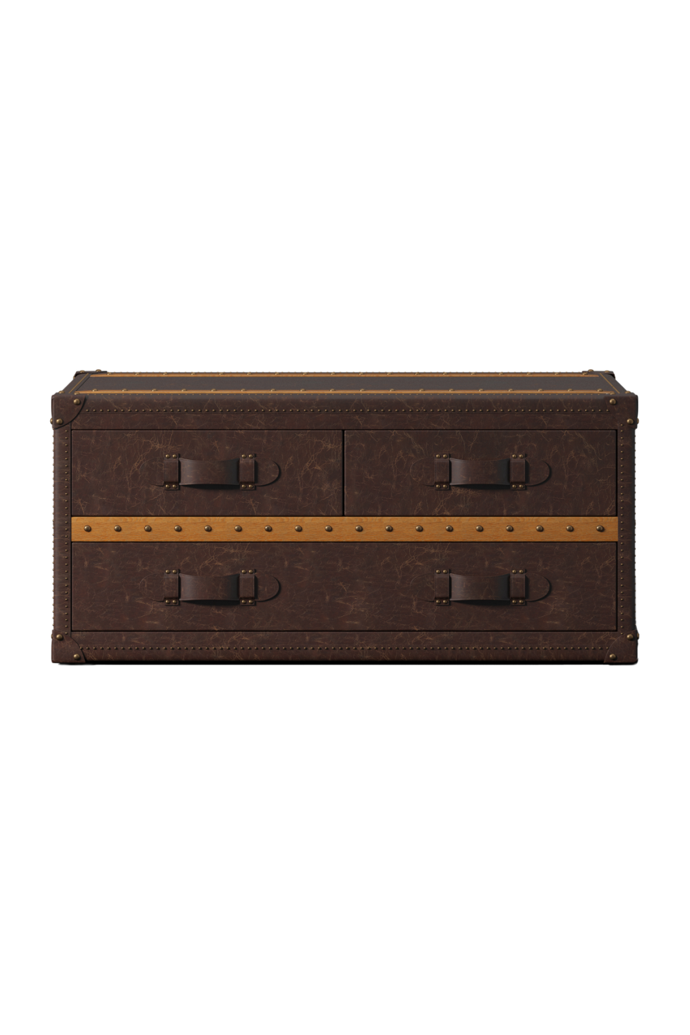 Vintage Leather Trunk Coffee Table | Andrew Martin Stonyhurst | Oroa.com