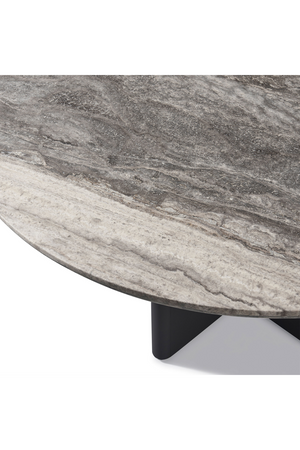 Round Travertine Outdoor Dining Table | Andrew Martin Caicos | OROA