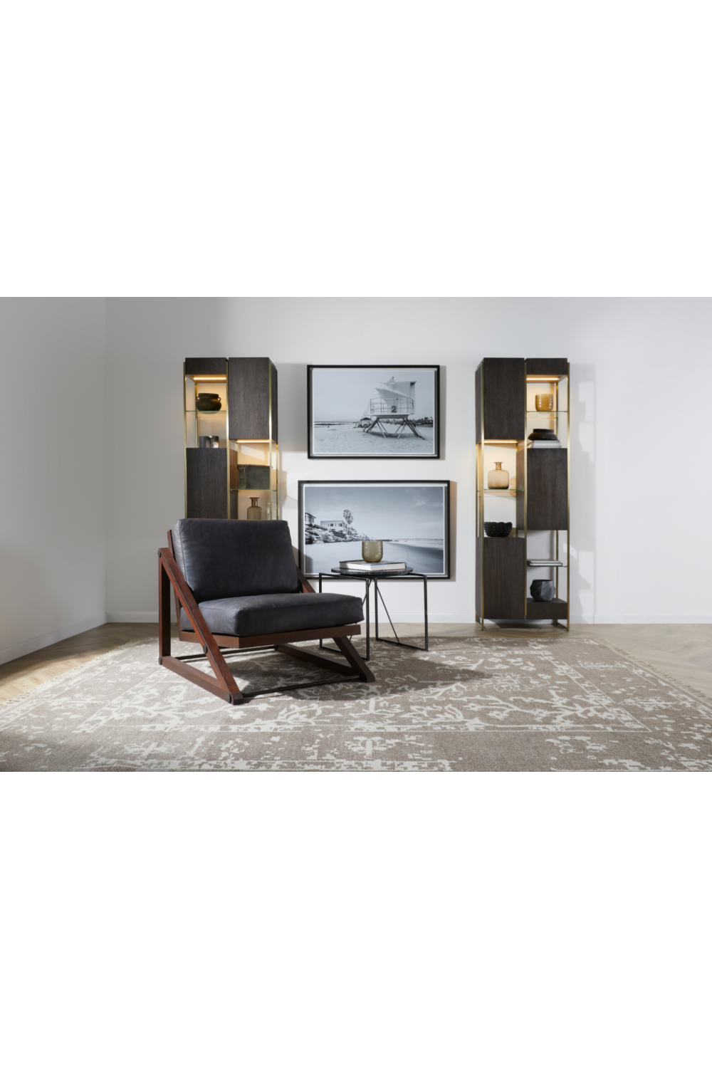 Black Marble Side Table | Andrew Martin Georgina | OROA