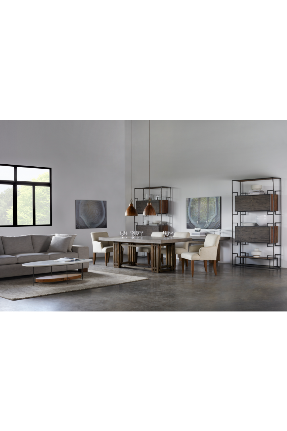 Concrete Slab Wooden Console Table L | Andrew Martin Cube | OROA