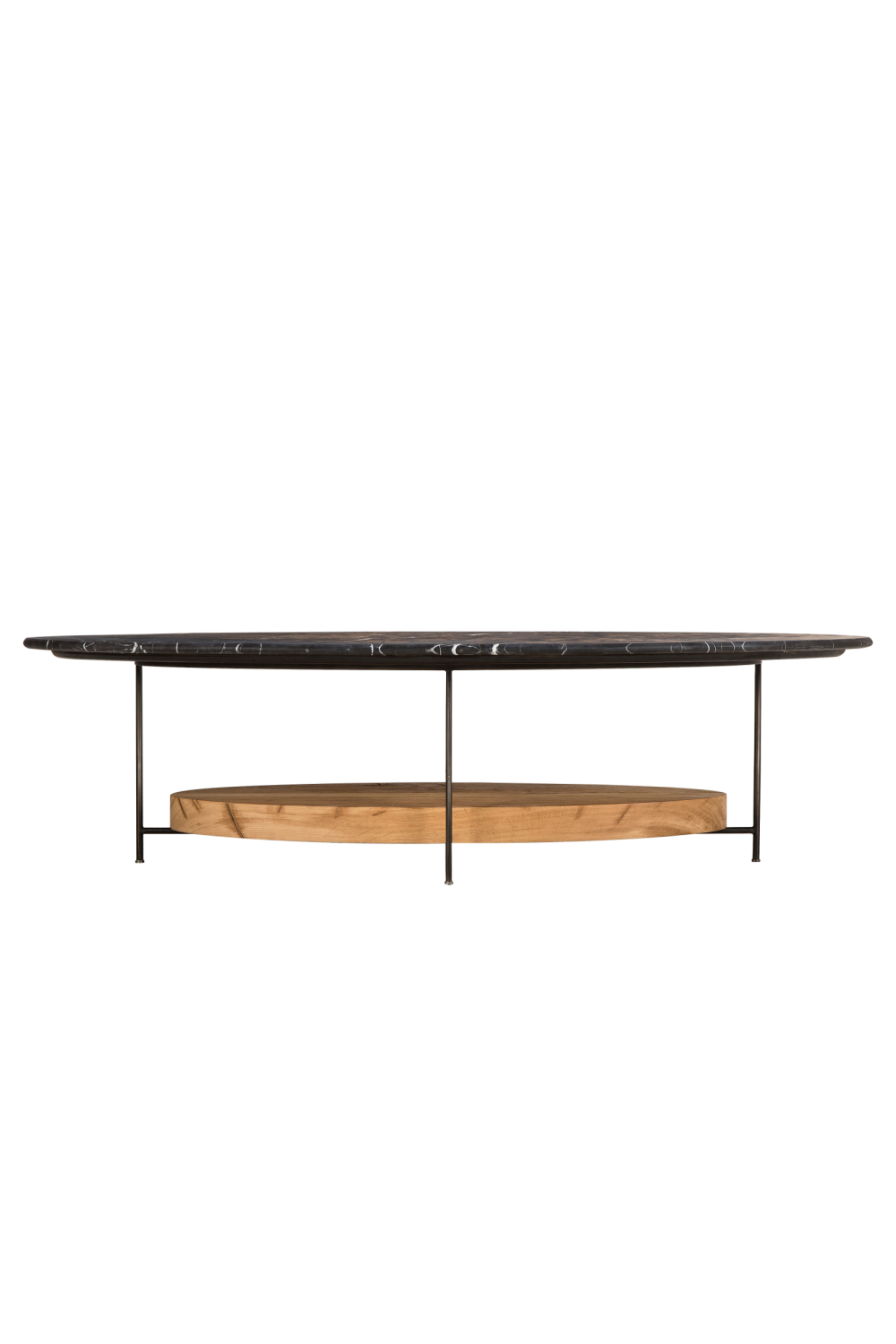 Black Marble Oval Coffee Table | Andrew Martin Olivia | OROA