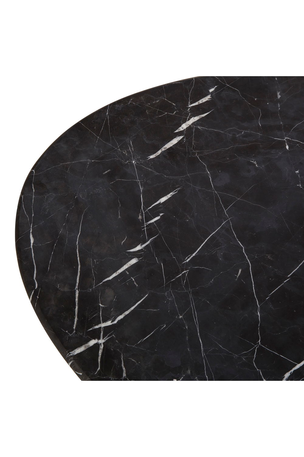 Black Marble Oval Coffee Table | Andrew Martin Olivia | OROA