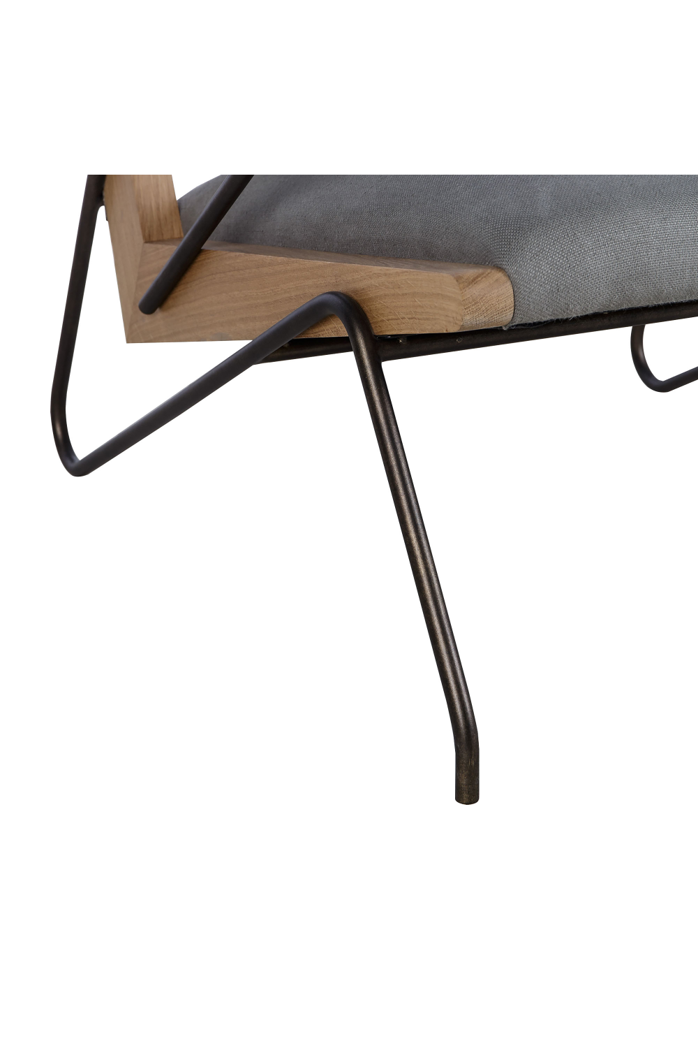 Oak Framed Gray Lounge Chair | Andrew Martin Marianne | OROA