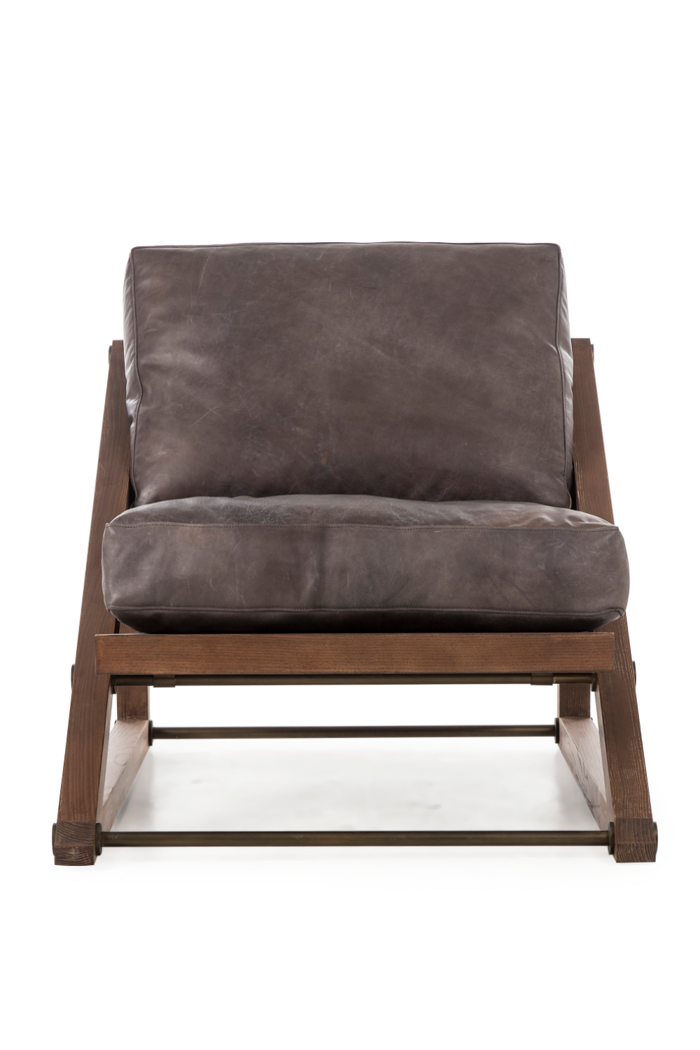 Leather Wood Framed Chair | Andrew Martin Teddy | OROA.com