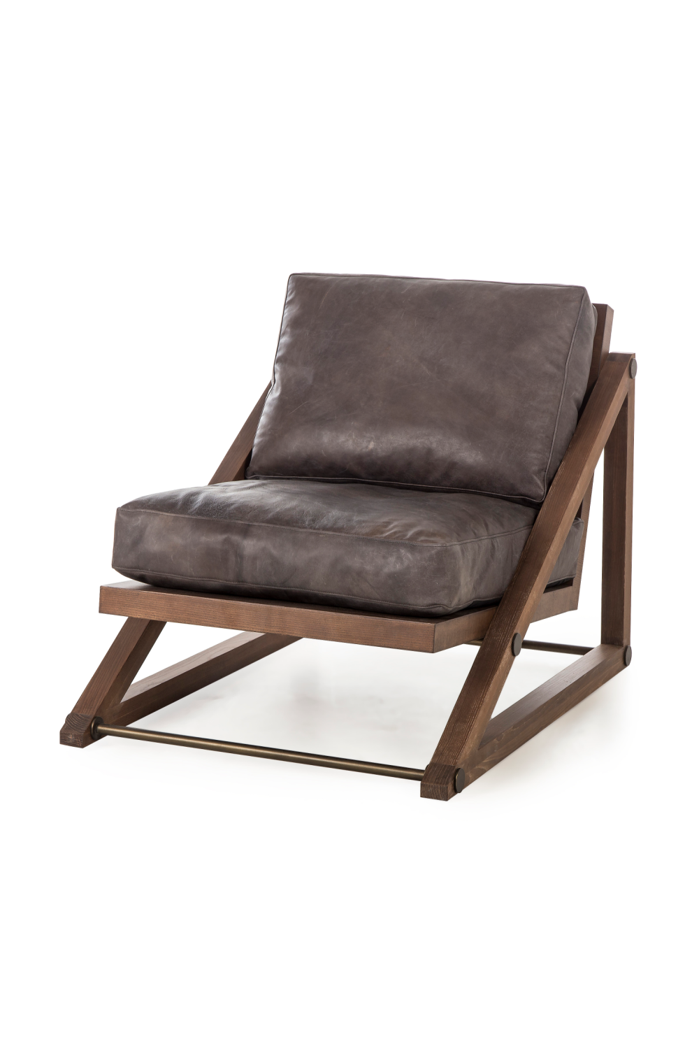 Leather Wood Framed Chair | Andrew Martin Teddy | OROA.com