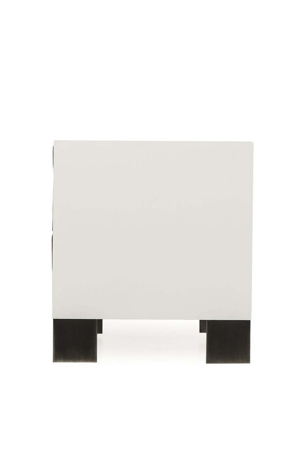 White Bedside Table with Peroba Drawers | Andrew Martin Cardosa | OROA