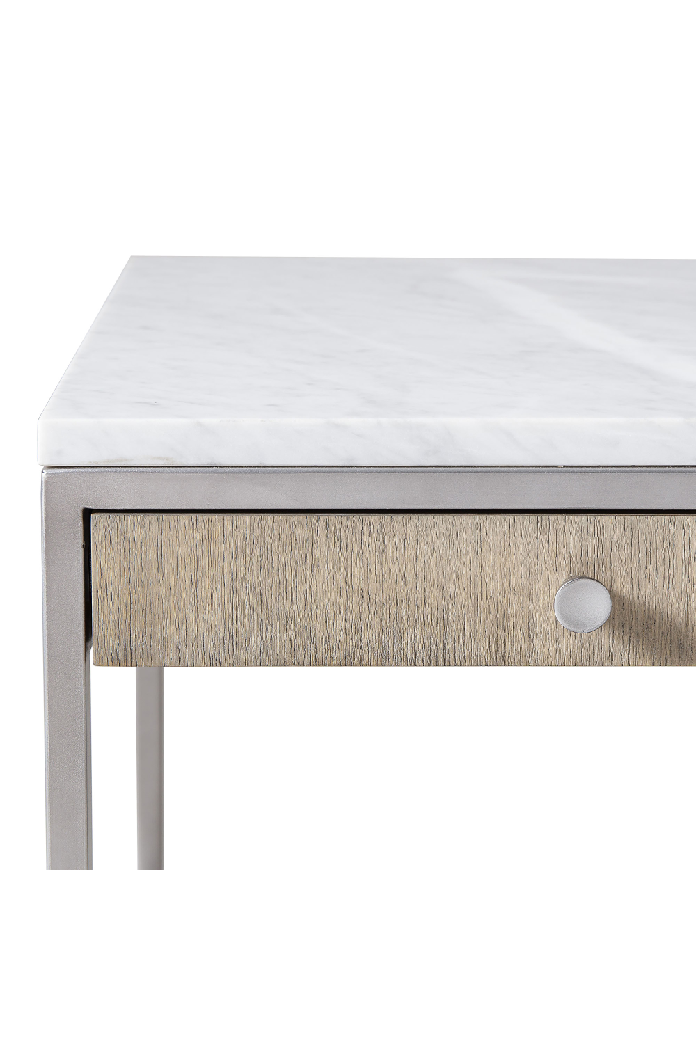 Steel Framed Silver Oak Side Table S | Andrew Martin Rufus | OROA