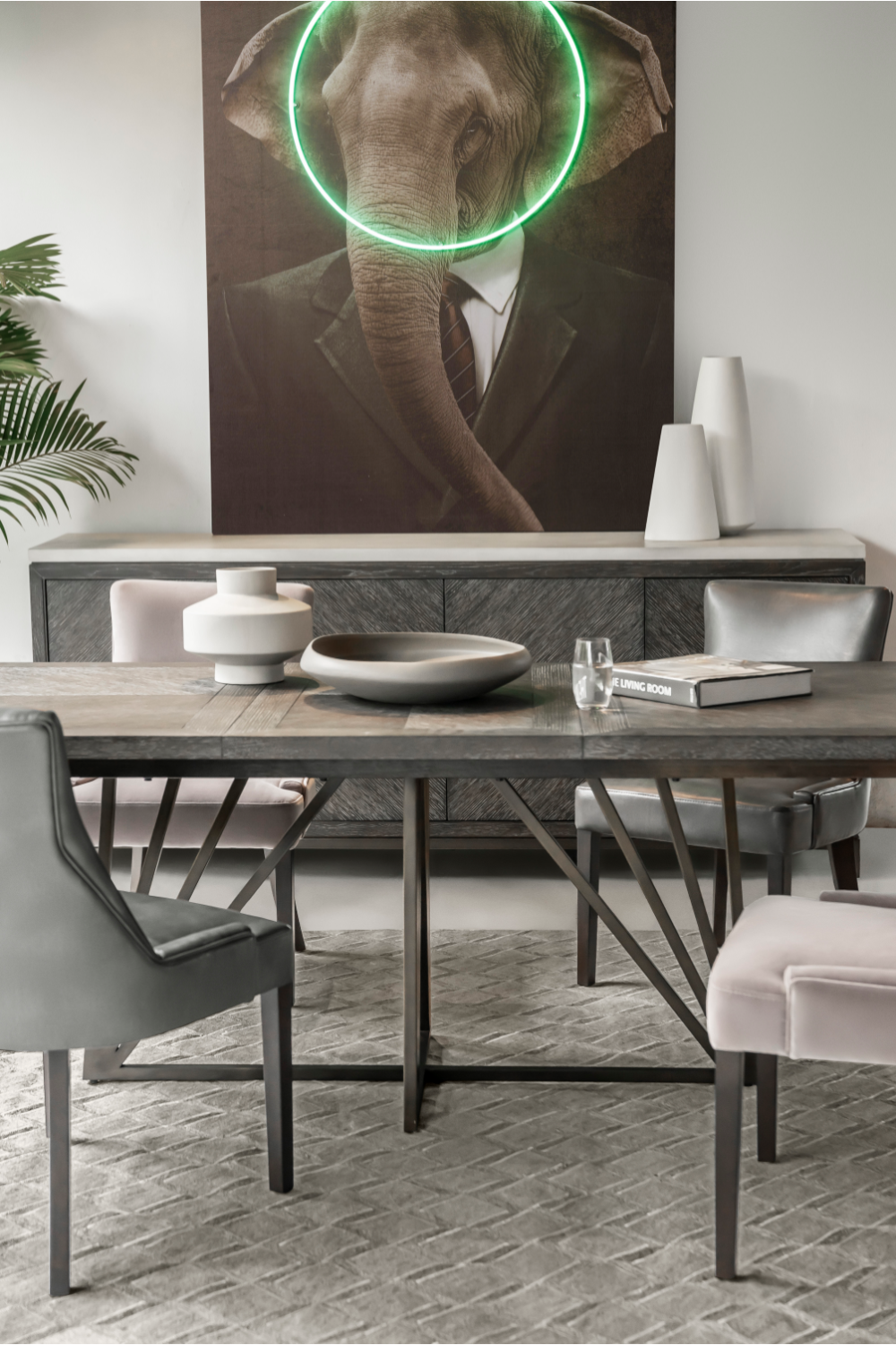 Bronze Base Extending Dining Table | Andrew Martin Emerson | OROA