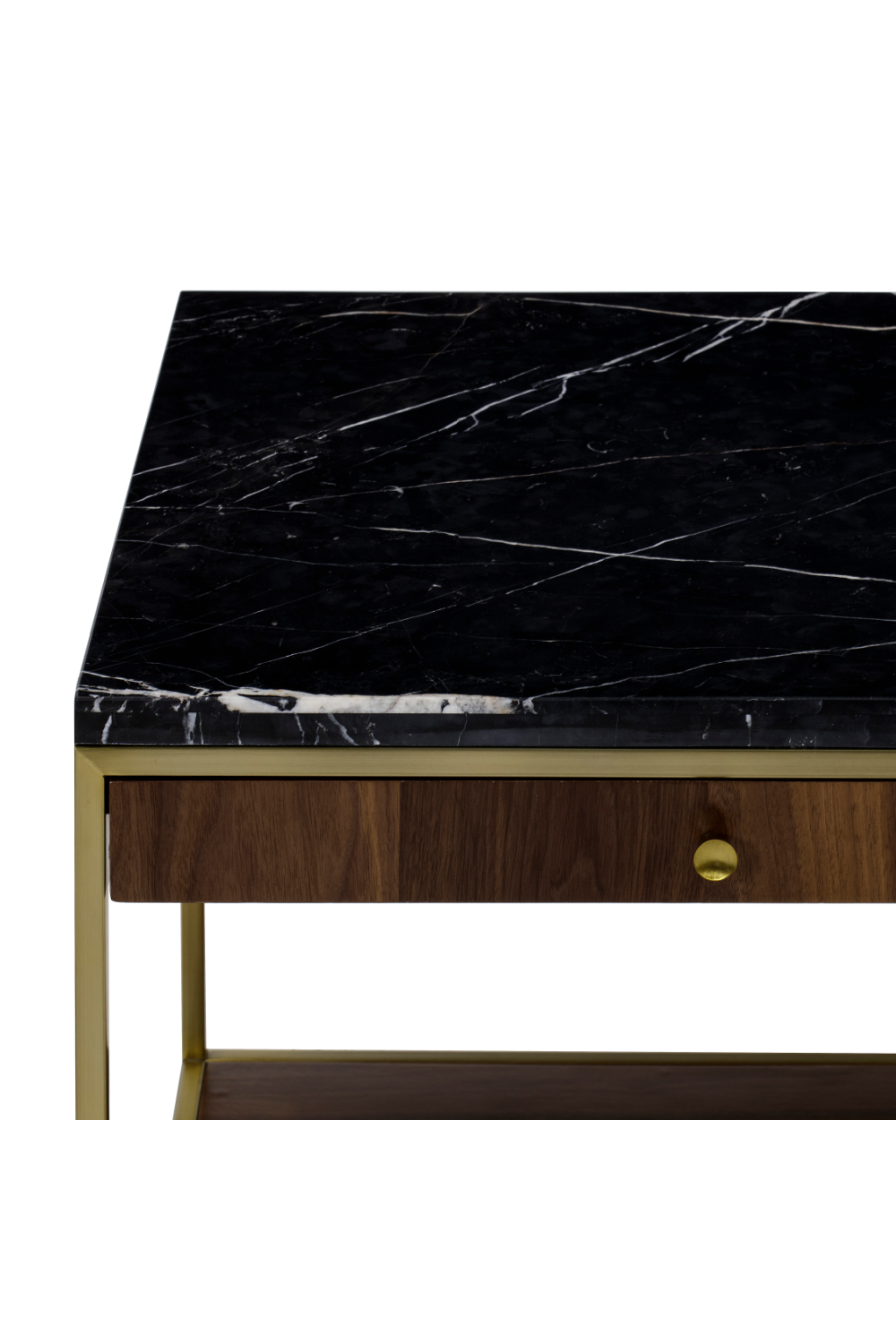 Black Marble Top Square Side Table L | Andrew Martin Chester | OROA