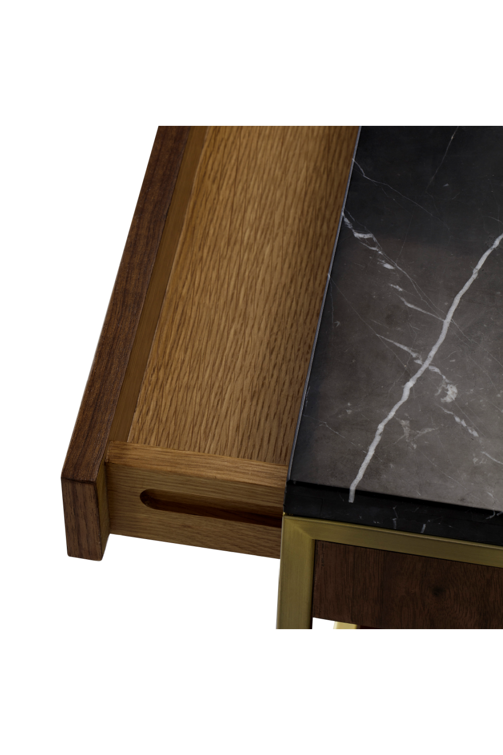 Black Marble Top Square Side Table L | Andrew Martin Chester | OROA