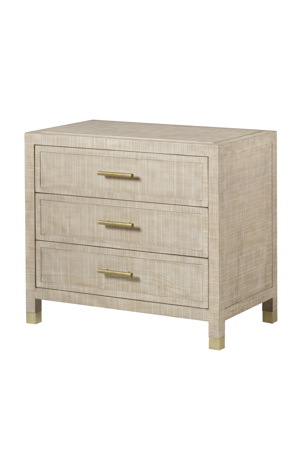 Solid Ash with Brass Handles Nighstand | Andrew Martin Raffles | OROATRADE