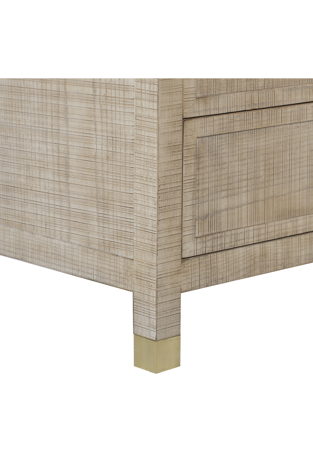 Solid Ash with Brass Handles Nighstand | Andrew Martin Raffles | OROATRADE