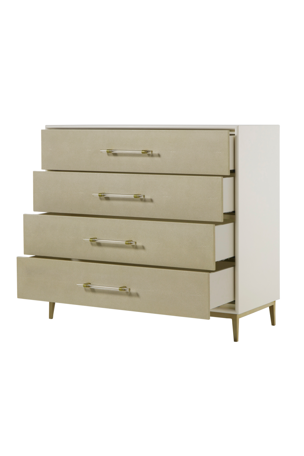 Ivory Shagreen Four Drawer Chest | Andrew Martin Alice | OROA