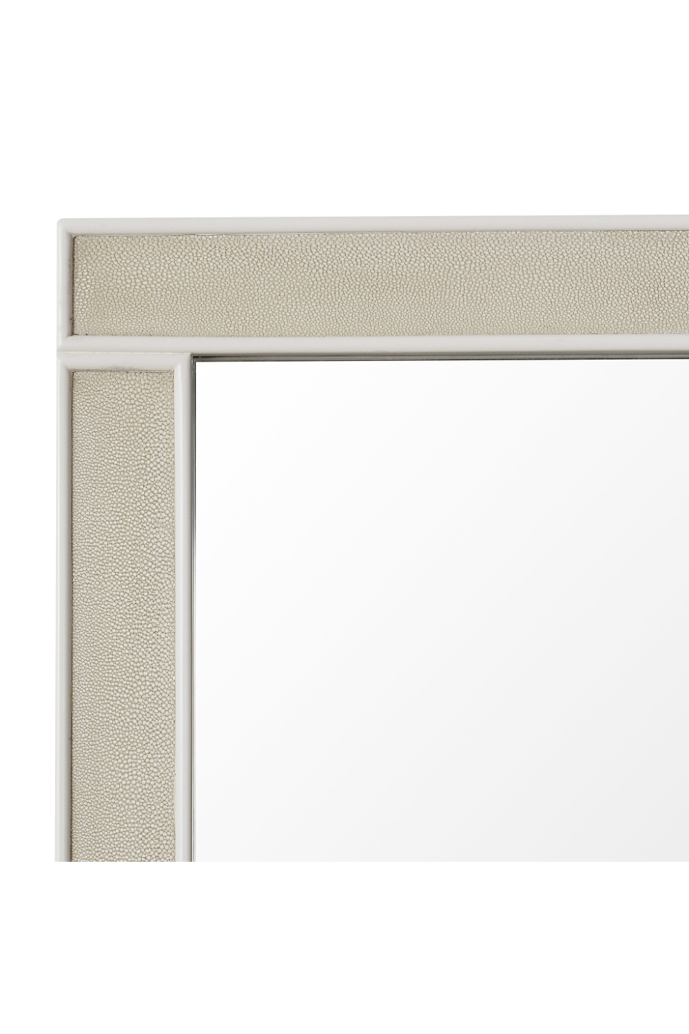 White Shagreen Rectangular Mirror | Andrew Martin Alice | OROA